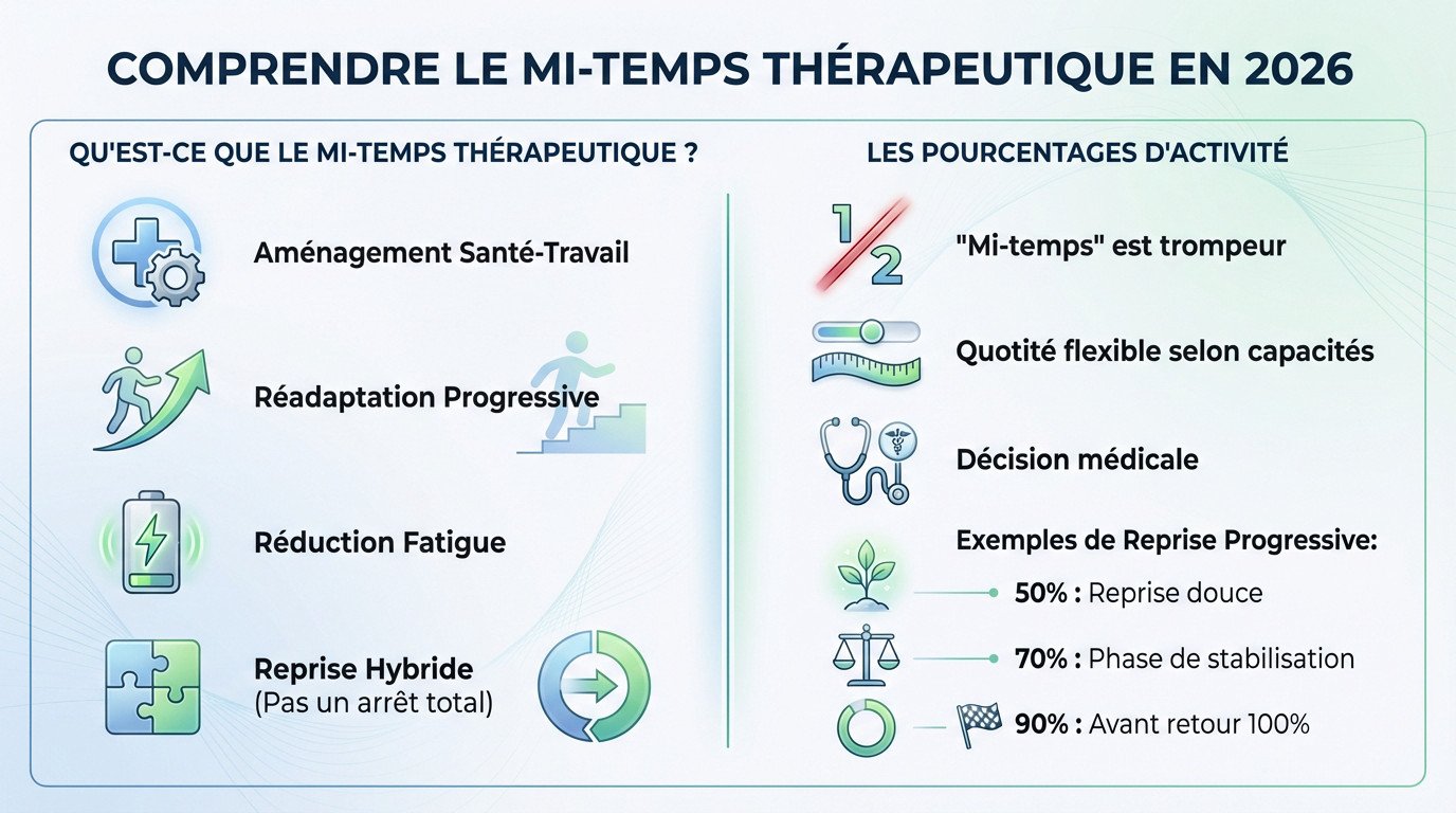 Reprise progressive du travail en mi-temps thérapeutique pour un salarié