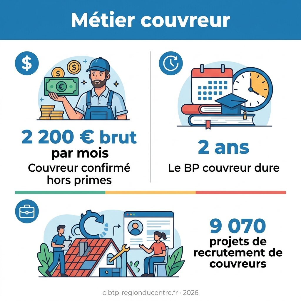 Infographie — métier couvreur