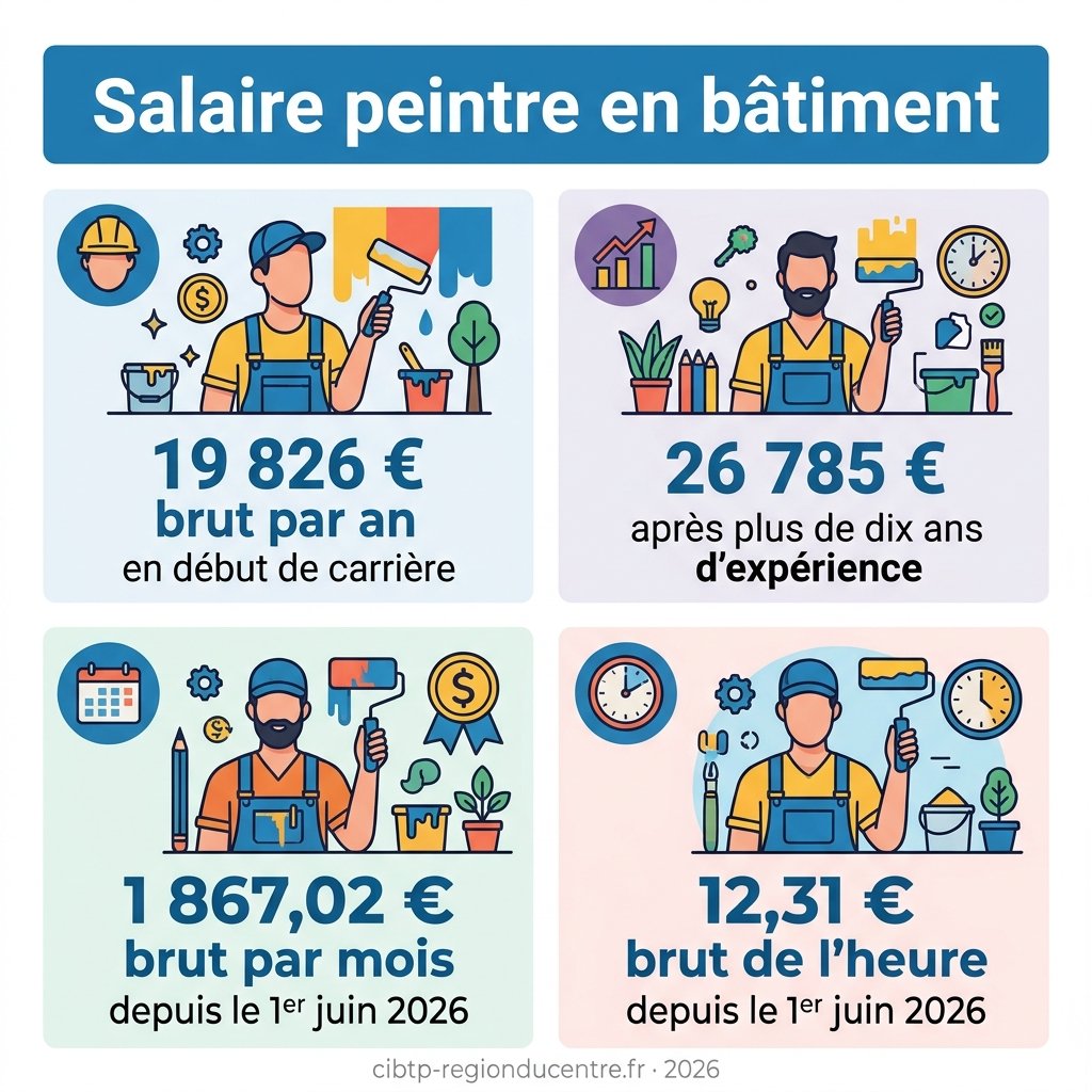 Infographie — salaire peintre en bâtiment